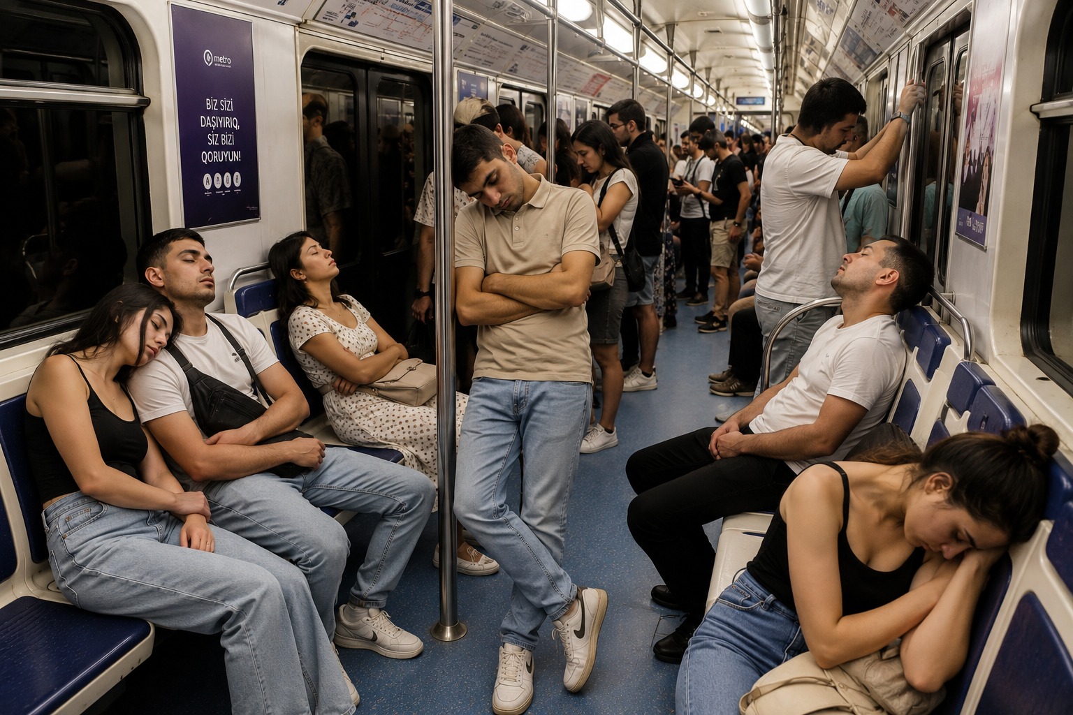 Bir neçə stansiyalıq yuxu: Metro sərnişinləri niyə yuxuya gedir?