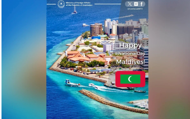 Azərbaycan XİN Maldivi Müstəqillik Günü münasibətilə təbrik etdi