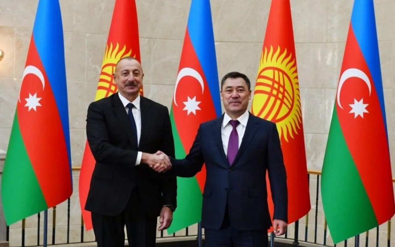 Sadır Japarov İlham Əliyevi Qırğızıstanın ali dövlət mükafatı – "Manas" ordeni ilə təltif edib