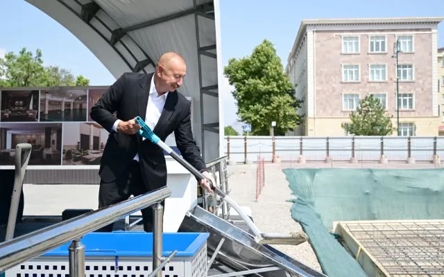 “Naxçıvan” Mehmanxana Kompleksinin təməli qoyuldu - FOTO