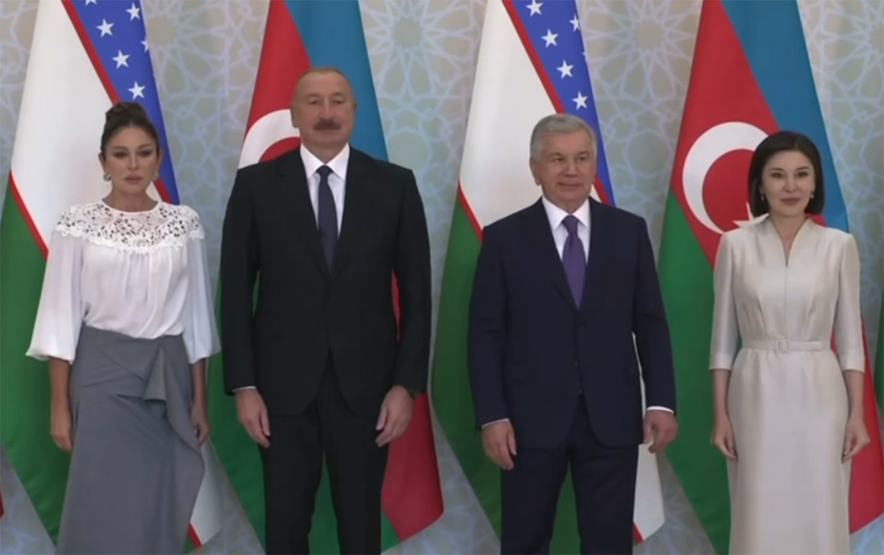 Prezidentlər və birinci xanımlar “Kuksaroy”da birgə foto çəkdirdilər - Video