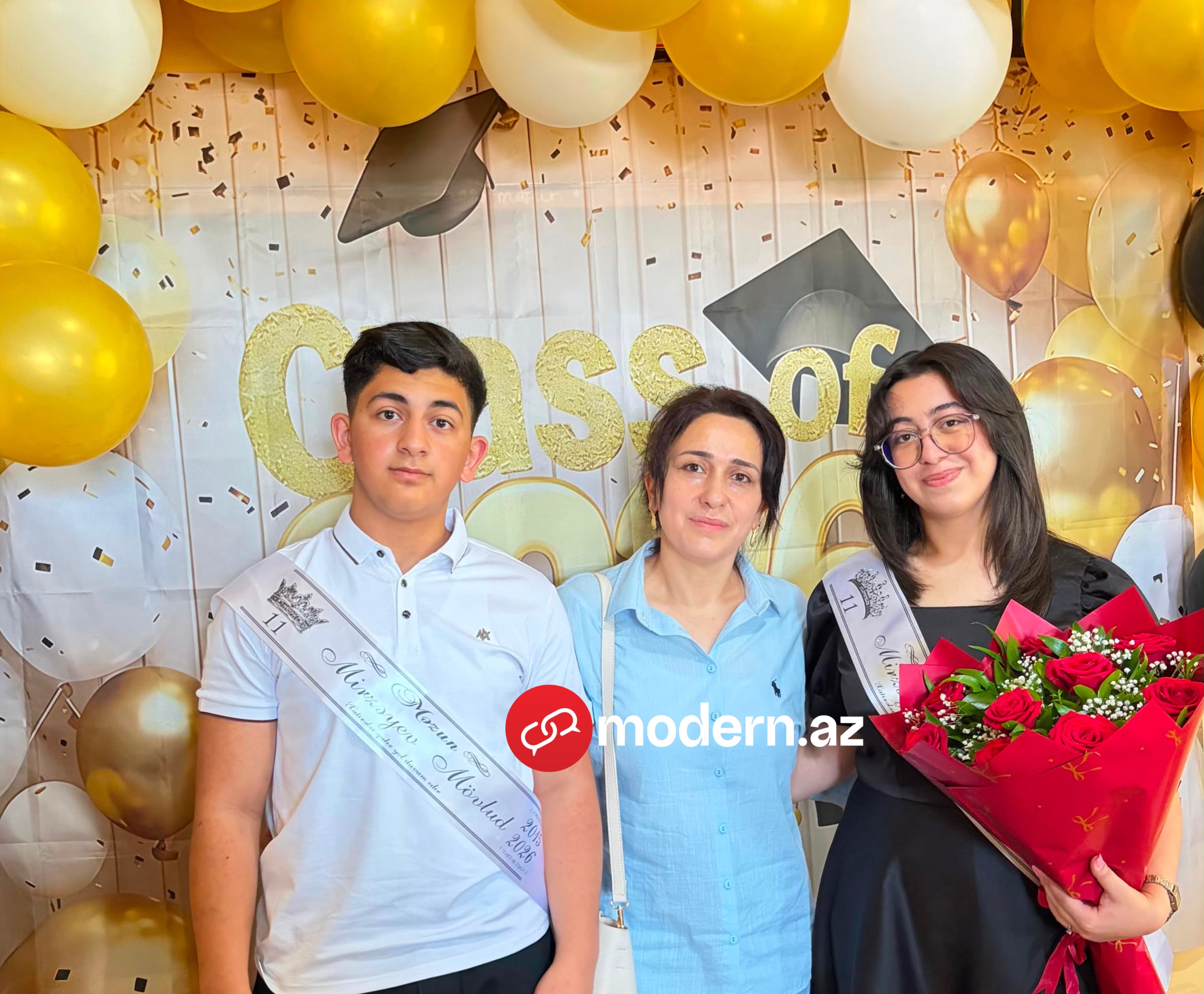 Azərbaycanda ana və iki övladı eyni vaxtda tələbə oldu - FOTOLAR
