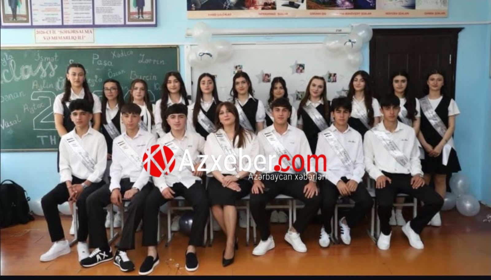 Qax məktəbində iki sinifdən 100 faiz nəticə