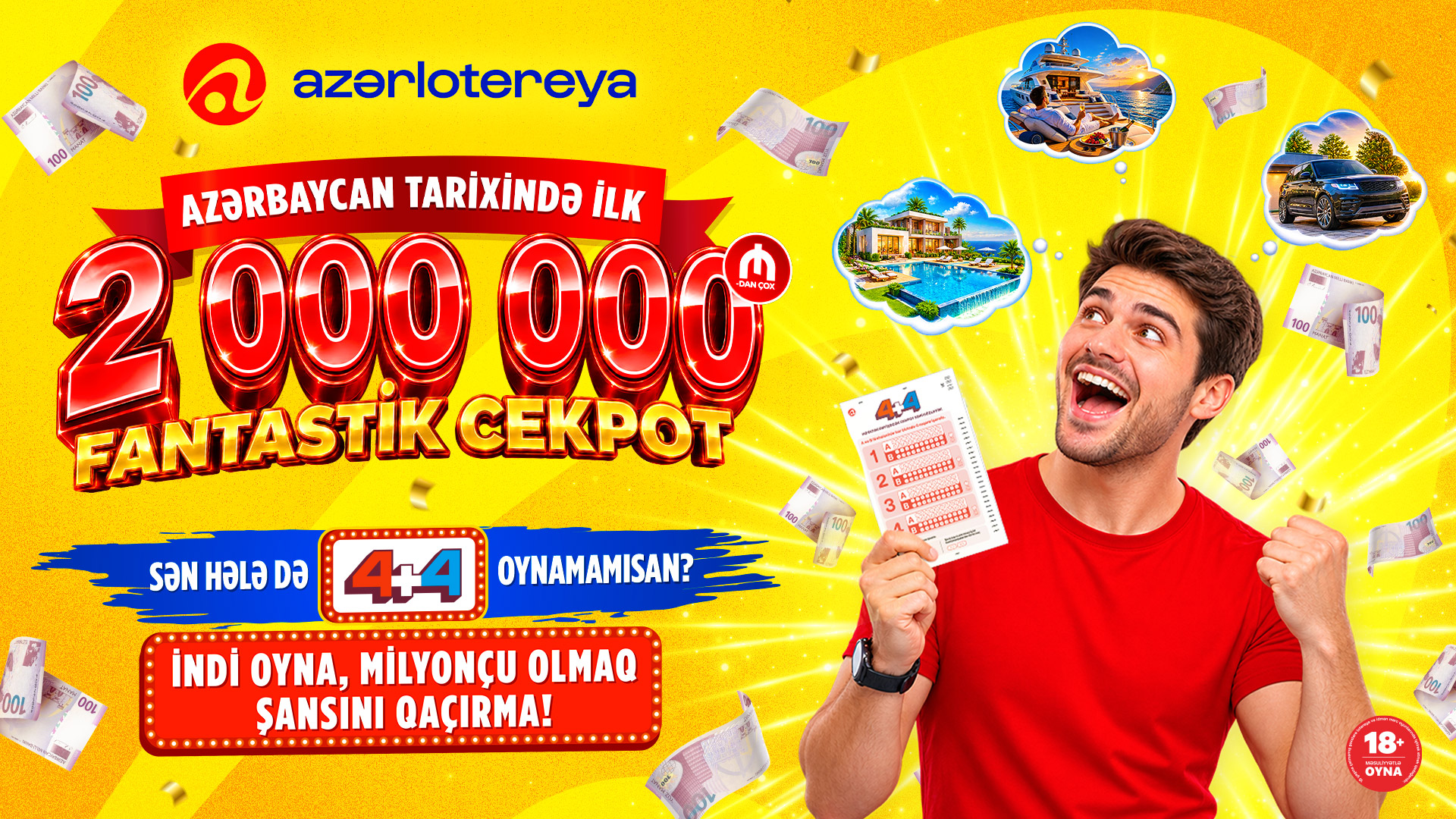 Tarixi rekord: cekpot ilk dəfə 2 000 000 manatı keçdi