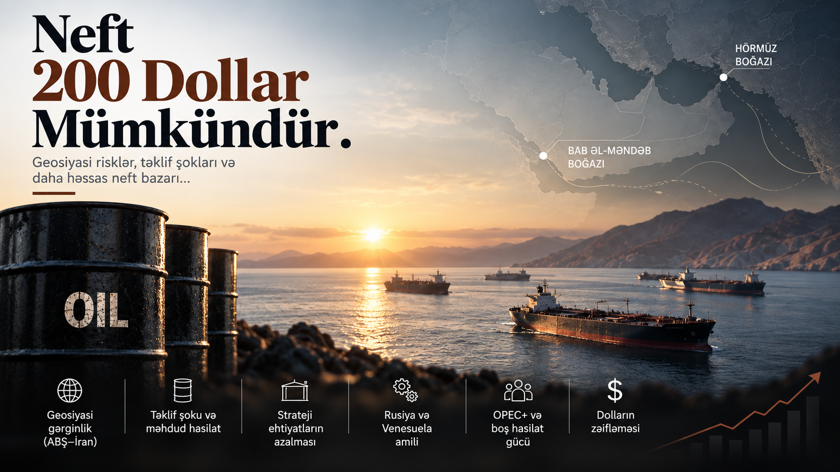 Hörmüz böhranı dərinləşsə, neft 200 dolları keçə bilər – EKSPERT