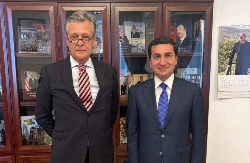Hikmət Hacıyev və Almaniya səfiri ikitərəfli əməkdaşlığın perspektivlərini müzakirə ediblər