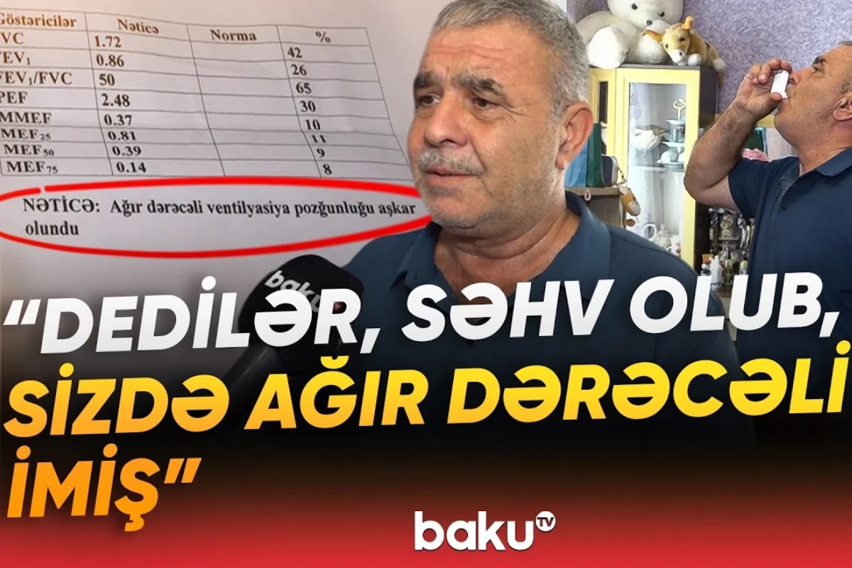 30 ildir astma xəstəsi olan şəxsin əlilliyi səhv qeyd olunub? - Video