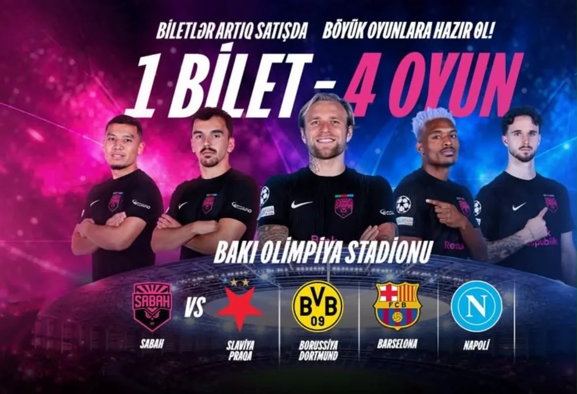"Sabah"ın Çempionlar Liqasındakı ev oyunlarına vahid biletlər satışa çıxarıldı - Qiymətlər