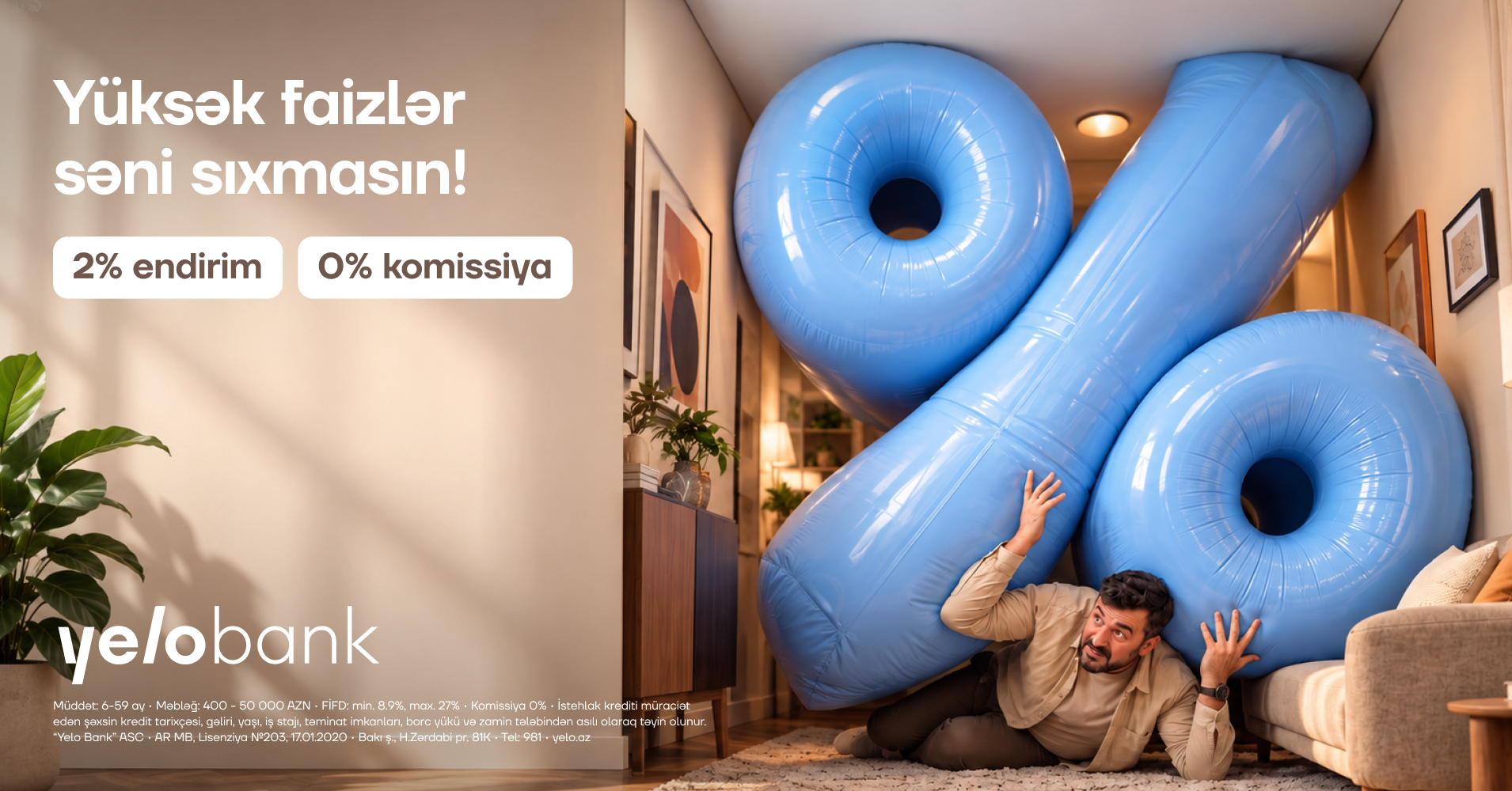 2%-dək endirimlə kreditlərini bir ünvanda cəmlə!