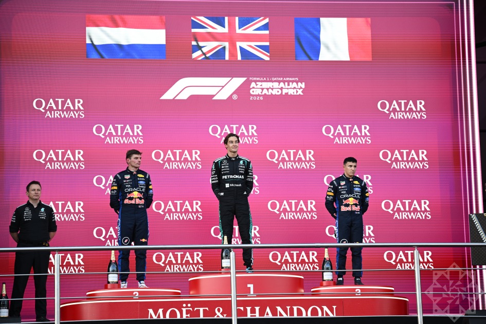 Formula 1 Azərbaycan Qran-Prisinin qalibləri mükafatlandırıldı