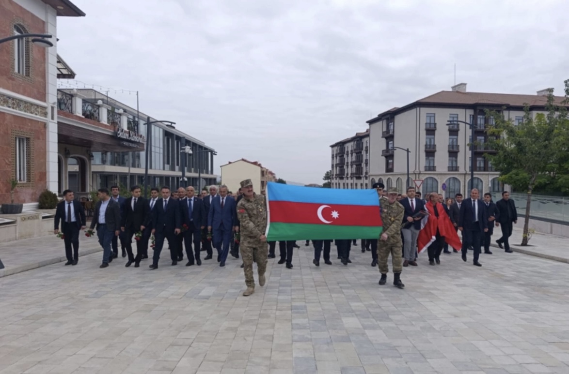 Xankəndidə Zəfər parkına yürüş - FOTOLAR