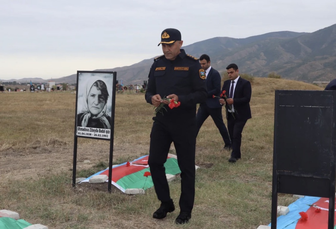 Xocalıda 27 Sentyabr - Anım Günü ilə bağlı Şəhidlər xiyabanı ziyarət olunub - FOTO