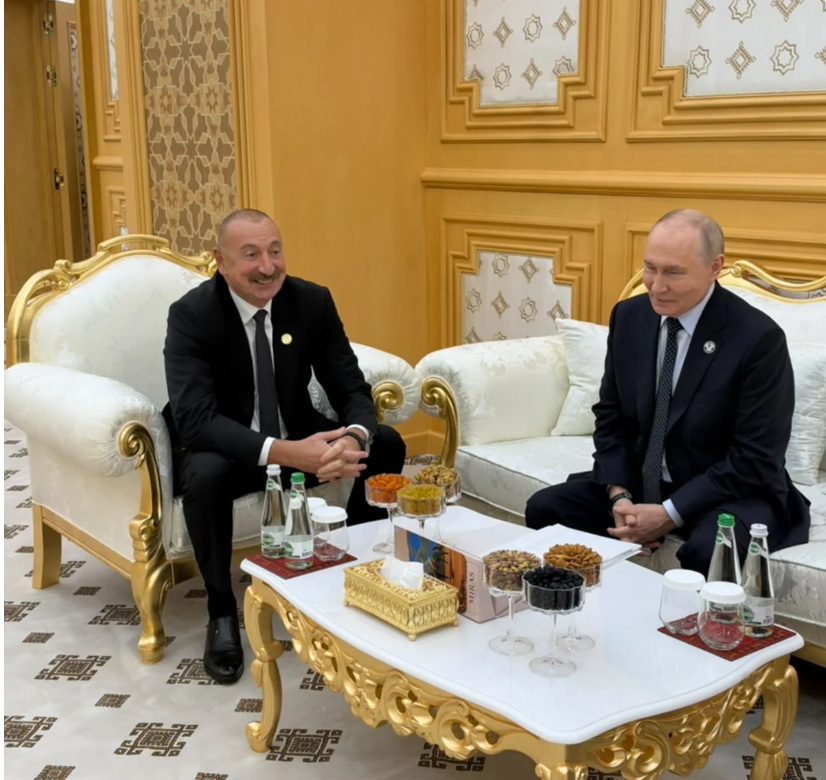 İlham Əliyev Vladimir Putin və Sərdar Berdiməhəmmədovla görüşüb - FOTO