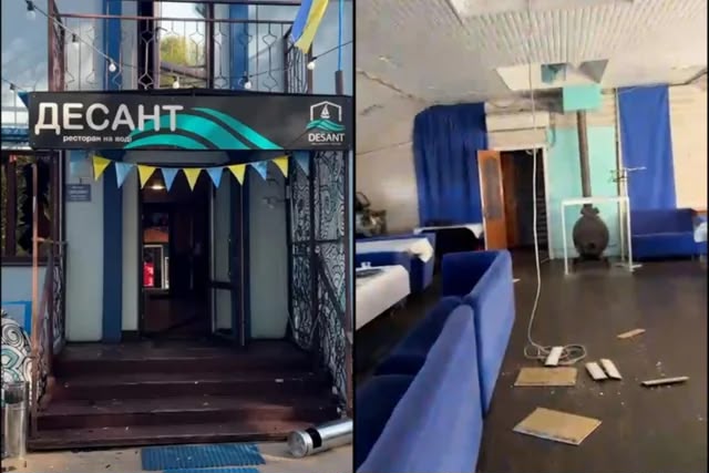 Kiyevə raket hücumu zamanı Azərbaycan restoranı dağıldı: Xəsarət alanlar var