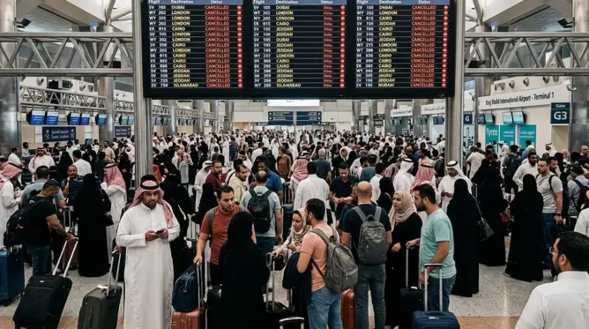 Ər-Riyad hava limanı hücumlardan sonra fəaliyyətini dayandırıb
