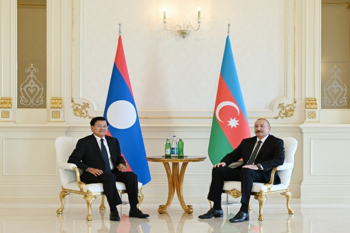 Azərbaycan və Laos prezidentlərinin təkbətək görüşü olub - FOTOLAR