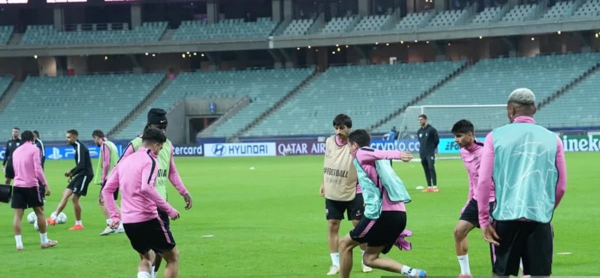 “Sabah” Bakı Olimpiya Stadionunda məşqə çıxıb