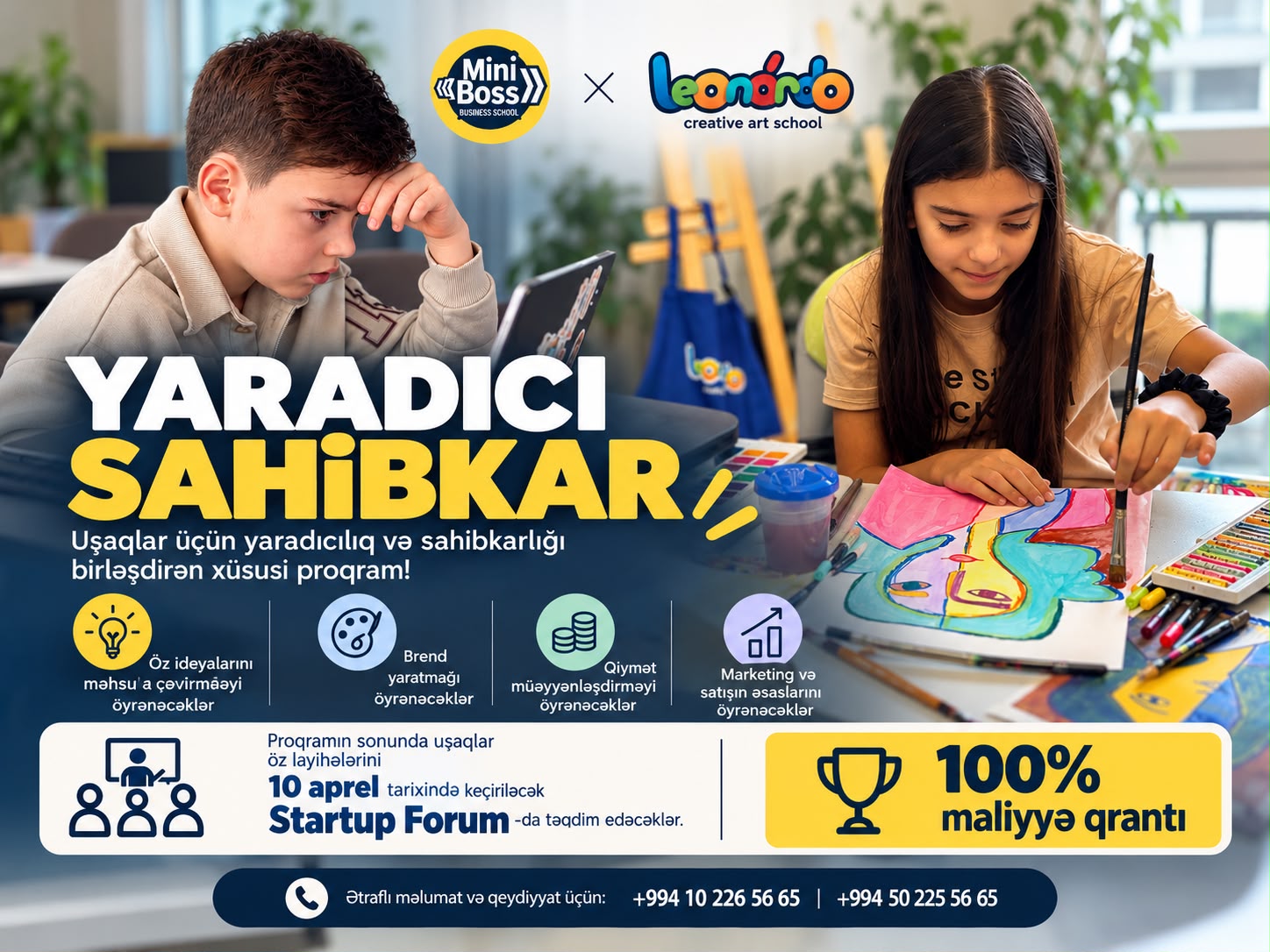 Uşaqlar üçün “Kreativ sahibkar” proqramı başlayır