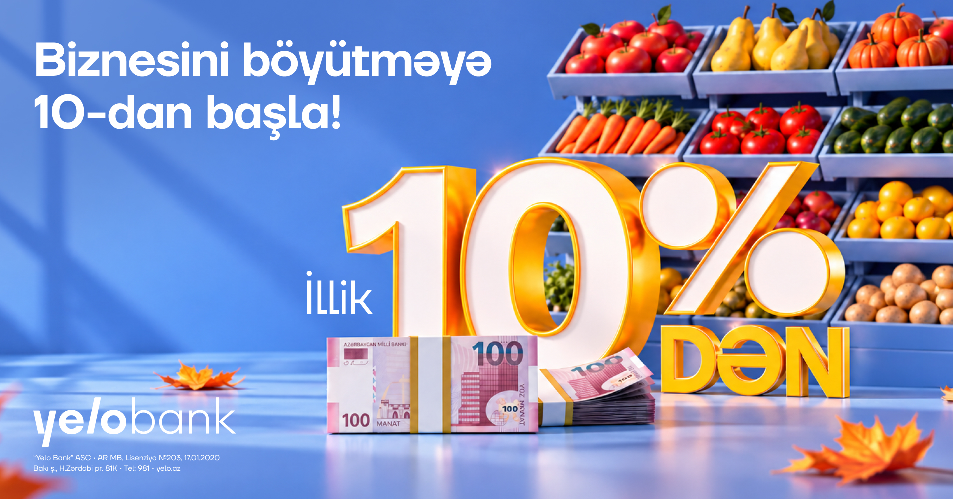 Sahibkarlara 100 000 manatadək mikrokredit və 12 ay güzəşt müddəti!