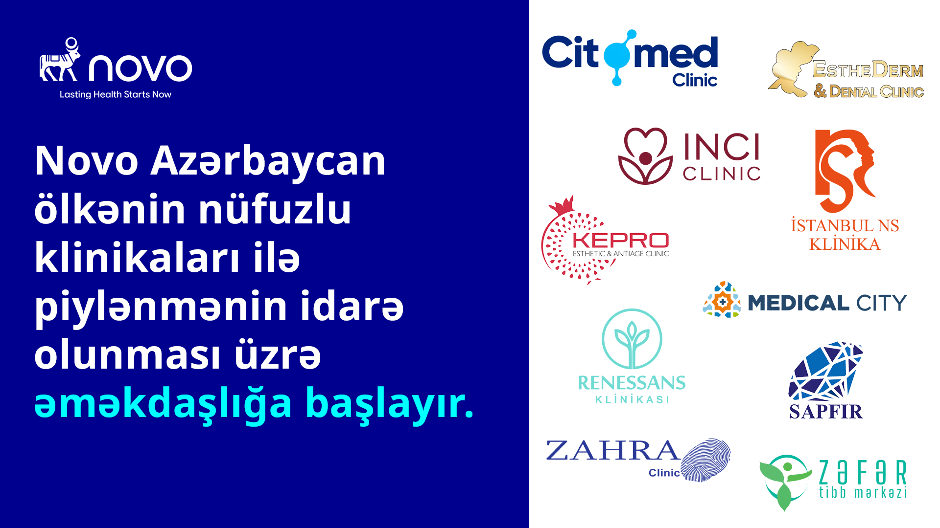 Novo Azərbaycan ölkənin nüfuzlu klinikaları ilə piylənmənin idarə olunması üzrə əməkdaşlığa başlayır